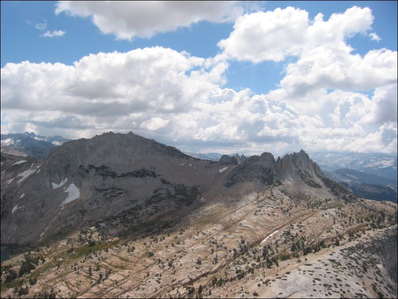 2005-09-09 Cathedral Peak Hen (05) Pano1c Echo  Ridge and Peaks